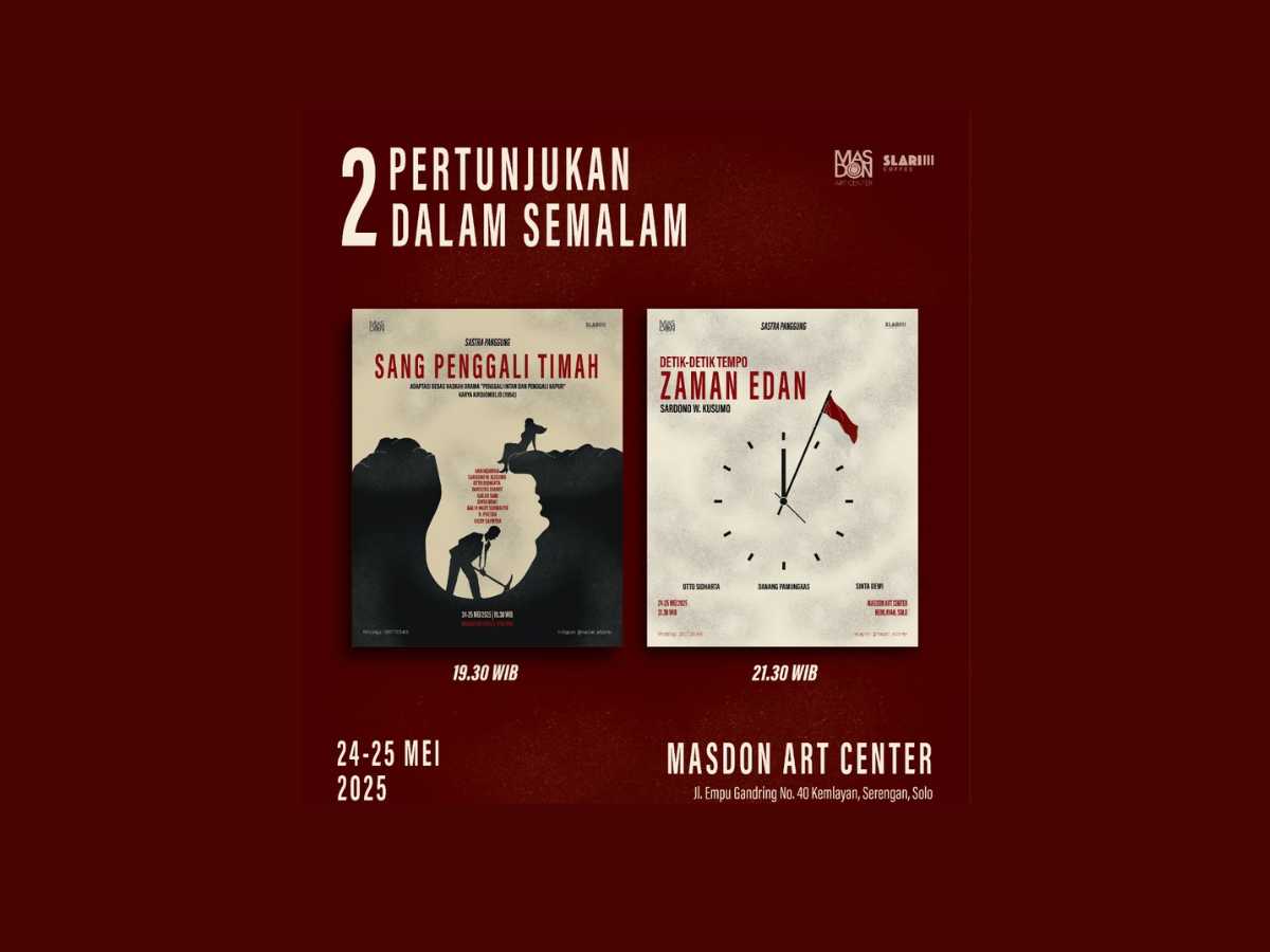 Dua Sastra Panggung dalam Satu Malam – Mas Don Art Center
